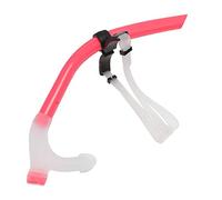Locadence Snorkel Natación, 18,9 X 4,6 X 1,2 Pulgadas, Tubo Snorkel Silicona Portátil, Entrenamiento Natación con Soporte Cabeza Ajustable para Buceo, Pesca Submarina (Rosa Transparente)