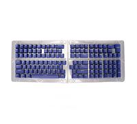 Locadence Teclas PBT, Diseño Ergonómico Teclas de Teclado PBT de 1 Tecla, Altura OEM Moldeo por Inyección Secundaria Combinación de Bricolaje Teclas Mate para Teclado Mecánico (Blue Yellow Letters)