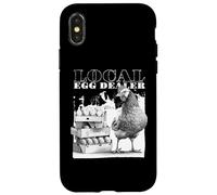 Local Egg Dealer Chickens Funny Bleached Chicken Eggs Farmer Carcasa para iPhone X/XS