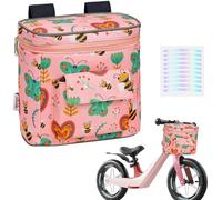 LOCAL LION Bolsa de Manillar para Niños con Tapa, Cesta de Bicicleta Delantera Infantil, Cestas de Bici con Diseño Lindo para Organizar