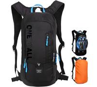 LOCAL LION Mochila Ciclismo 6L, Mochila MTB Ligera, Mochila Bicicleta Montaña Pequeña con Funda Impermeable para MTB|Bici|Enduro|Running|Moto|Ski|Esqui para Hombre y Mujer