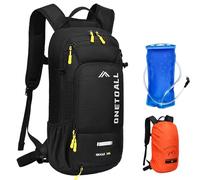 LOCAL LION Mochila Hidratacion con Bolsa Agua 2L, Mochila Bicicleta Montaña 10 Litros, Mochila Ciclismo MTB Pequeña Ligera con Funda Impermeable y Funda Casco para Bici Enduro para Hombre y Mujer