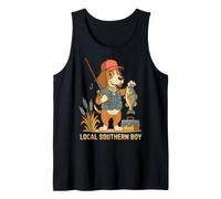 Local Southern Boy, Perro Beagle, Pesca, Pescador, lubina para niños Camiseta sin Mangas