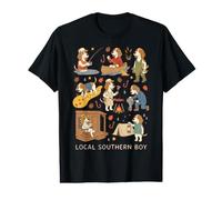Local Southern Youth Boy Beagle Dog Outdoor Camping Pesca Camiseta gráfica económica