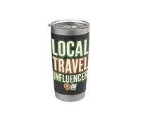 Local Travel Influencer Errand Vaso térmico de acero inoxidable de doble pared