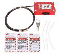 Localización de cable Ajustable a prueba de óxido y candado de seguridad rojo resistente confiable para equipos industriales Mantenimiento de la industria química del automóvil