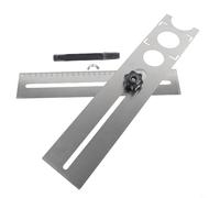 Localizador de agujeros de azulejos ajustable para perforación de suelo con guía de regla, herramienta manual de perforación de acero inoxidable para una posición precisa