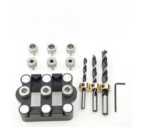 Localizador de agujeros para carpintería 3 en 1 para herramienta de centrado de precisión con rango de sujeción ajustable de 13 a 32 mm, plantilla de clavija autocentrante de aleación de aluminio CNC