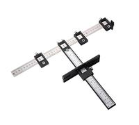 Localizador de agujeros para carpintería, multifuncional, para puerta de armario, armario, manija de muebles, localizador de apertura, localizador de carpintería, guía de taladro, regla para