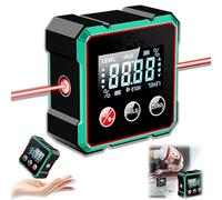 Localizador de ángulos digital magnético con láser electrónico, medidor de ángulo recargable de 4 lados, caja fuerte de nivel magnético, herramienta de medición de trabajo con pantalla LCD, nivel