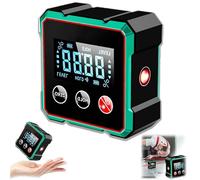 Localizador de ángulos digital magnético con láser electrónico, medidor de ángulo recargable de 4 lados, caja fuerte de nivel magnético, herramienta de medición de trabajo con pantalla LCD, nivel