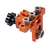 Localizador de clavijas de madera ajustable 3 en 1 para perforación de agujeros de bolsillo y gabinete, se adapta a paneles de 10-25 mm, herramienta de aleación de aluminio con S