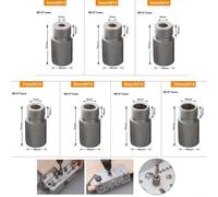 Localizador de guía de perforación con manga de taladro M14, 410 mm para precisión de carpintería (8 mm)