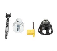 Localizador de guía de taladro vertical con cuerpo de aleación de aluminio y bujes para perforar agujeros precisos y colocación adecuada de brocas en tareas de carpintería (C)