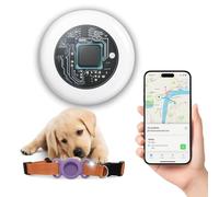 Localizador de Mascotas - TRY&GETFUNstore - Localizador GPS Perros sin Cuota | Rastreador en Tiempo Real con Find My | iOS | Compacto Resistente al Agua IPX7 | Ideal Coche Niños Equipaje. Talla M NARJ