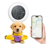 Localizador de Mascotas - TRY&GETFUNstore - Localizador GPS Perros sin Cuota | Rastreador en Tiempo Real con Find My | iOS | Compacto Resistente al Agua IPX7 | Ideal Coche Niños Equipaje. Size M AMLLO
