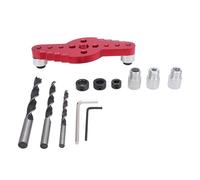 Localizador de orificios centrales para carpintería Posicionador de perforación de orificios autocentrantes de aleación de aluminio para soportes de estantes flotantes y diversos