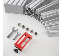 Localizador de perforación de perfil de aluminio, herramienta de posicionamiento de configuración rápida con tamaños de apertura personalizables para extrusiones de aluminio serie 20/30/40, hexagonal