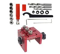 Localizador de perforación tres en uno para carpintería, placa de clavija redonda, rango de sujeción de 0 a 60 mm, bisagra de 2.36 pulgadas, guía de agujeros para carpintería, abridor de bisagra