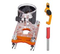 Localizador De Ranuras Para Fresadora De Madera,Soporte De Ranuras De Metal Y Resistente - Base De Posicionamiento Para Fresadora De Gabinete | Para Biselado Ranurado Corte De Curvas Y Recorte