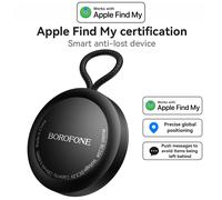 Localizador GPS inteligente BC104 antipérdida para IOS Find My Network, Mini dispositivo rastreador Bluetooth inalámbrico para llavero Personal Negro