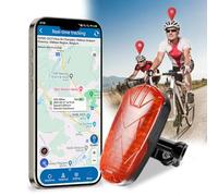 Localizador GPS Moto,GPS Tracker Bicicletas 1800mAh Impermeable SOS Rastreador Oculto Overspeed Alarma de Exceso de Velocidad Mini Tracker Apto para Todas Las motoBicicletasCarritosScooters