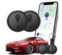 Localizador GPS para Coche, 2 pack Rastreadores GPS para Vehículos,Mini Localizador GPS Portátil Compatible con la App Buscar de iOS (Solo iOS),Sin Suscripción Mensual ni Tarjeta SIM Requerida - Negro