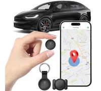 Localizador GPS para Coche,Rastreador GPS Coche Magnético,Tag Localizador Oculto,Sin Cuota Mensual,Cobertura Global,Compatible con iOS y Android,Apto para Vehículos,Mascotas y Equipaje-Negro