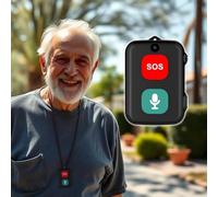 Localizador GPS SOS para personas mayores con cámara sensor anticaída impermeable IP67 llamadas bidireccionales geo-valla, recordatorio de medicamentos incluida App de seguimiento en inglés (SOS cam)