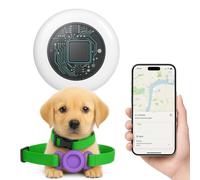 Localizador Mascotas - Try&GETFUNstore - Localizador GPS Perros sin Cuota | Rastreador en Tiempo Real con Find My | iOS | Compacto Resistente al Agua IPX7 | Ideal Coche Niños Equipaje. Talla M Verde