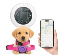 Localizador Mascotas - Try&GETFUNstore - Localizador GPS Perros sin Cuota | Rastreador en Tiempo Real con Find My | iOS | Compacto Resistente al Agua IPX7 | Ideal Coche Niños Equipaje. Talla M Rosa