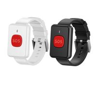 Localizador para personas mayores que viven solas, con alarma de emergencia de un solo botón y botón SOS inalámbrico tipo reloj.