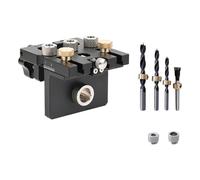 Localizador preciso de perforación de agujeros para carpintería, guía de posicionamiento para taladrar agujeros precisos en proyectos de muebles, funda de taladro