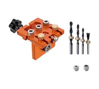 Localizador preciso de perforación de agujeros para carpintería, guía de posicionamiento para taladrar agujeros precisos en proyectos de muebles, funda de taladro