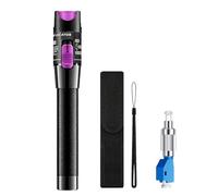 Localizador visual de fallas de 70 mW, kits VFL de 70 mW, Lápiz Comprobador de Cables de Fibra Óptica con Adaptadores FC/LC Monomodo de 9/125 μm, Compatible con Interfaz SC/FC/ST/LC de 2,5 mm
