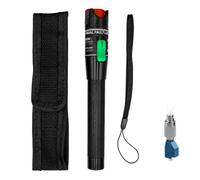 Localizador visual de fallos de 30 km, comprobador de fibra óptica, bolígrafo VFL de luz roja de 650 nm con conector universal de 2,5 mm y adaptador FC macho a LC hembra, detector de fallos de cable