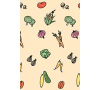 Locally Grown Notebook, Farmer’s Market Journal with 100 Lined Pages, Veggie Theme Notebook