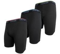 Location - Calzoncillos tipo bóxer para hombre, paquete de 3 unidades, ropa interior deportiva de pierna más larga para adultos, Challenger 1, XXL