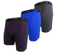 Location - Calzoncillos tipo bóxer para hombre, paquete de 3 unidades, ropa interior deportiva de pierna más larga para adultos, Mustang 2, XXXL
