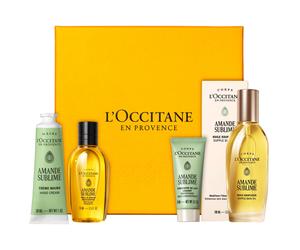 L'Occitane Amande Sublime Set de regalo (aceite 100 ml + aceite de ducha 75 ml + crema de manos 30 ml + concentrado 20 ml)