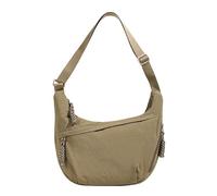 LOCCY Bolso cruzado Crescent para mujer, bandolera de nailon con forma de media luna, bolso estilo hobo, multibolsillos con correa ajustable para viajes, compras y trabajo (Caqui Oscuro)