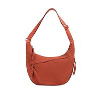 LOCCY Bolso cruzado Crescent para mujer, bandolera de nailon con forma de media luna, bolso estilo hobo, multibolsillos con correa ajustable para viajes, compras y trabajo (Naranja)