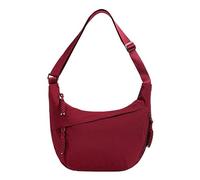 LOCCY Bolso cruzado Crescent para mujer, bandolera de nailon con forma de media luna, bolso estilo hobo, multibolsillos con correa ajustable para viajes, compras y trabajo (Borgoña)