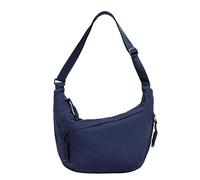 LOCCY Bolso cruzado Crescent para mujer, bandolera de nailon con forma de media luna, bolso estilo hobo, multibolsillos con correa ajustable para viajes, compras y trabajo (Azul Marino)