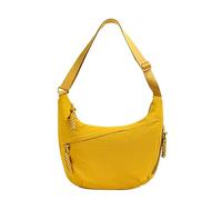 LOCCY Bolso cruzado Crescent para mujer, bandolera de nailon con forma de media luna, bolso estilo hobo, multibolsillos con correa ajustable para viajes, compras y trabajo (Amarillo)