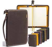 LOCHBY® Field Folio A5 | Funda para cuaderno con cremallera | Lona encerada resistente al agua | Incluye cuaderno Tomoe River | Perfecto para viajes, arte, diario de viñetas