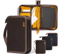 LOCHBY® Field Folio A6 | Funda para cuaderno con cremallera | Lona encerada resistente al agua | Ideal para viajes, arte y diarios de viñetas