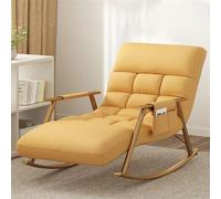 LOCHE Mecedoras comodas Salon,butaca Dormitorio,Mecedora,butacas de Salon sillones para el salón,120 kg,para Salón, Dormitorio, Terraza,Estructura de Metal,Sillas Ergonómicas (Color : Yellow)