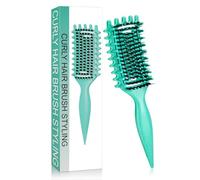 Lociban Cepillo Pelo Rizado, Cepillo de Peinado, Curl Defining Brush, Peine Pelo Rizado, Cepillo Curly Rizos, Cepillo para Dar Forma y Definir Rizos en Hombres y Mujeres(Verde)