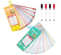 Lociban Tablas de Multiplicar para Niños, Tablas de Multiplicación 1x1, Tarjetas Estudio, 2 Juegos 30 Piezas Tarjetas de Multiplicación y División, Juego Educativo